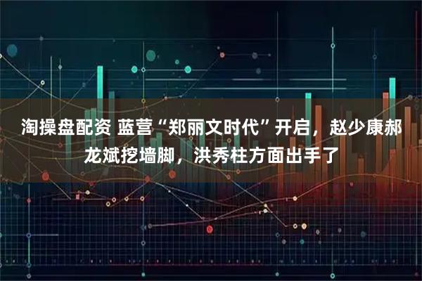 淘操盘配资 蓝营“郑丽文时代”开启，赵少康郝龙斌挖墙脚，洪秀柱方面出手了