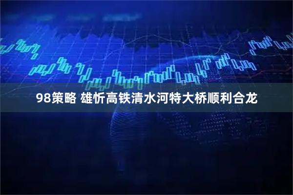 98策略 雄忻高铁清水河特大桥顺利合龙